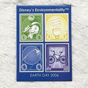 🔮 5/$25‎ Disney Enviromentality Pinocchio Jiminy Cricket Earth Day 2006 Pin